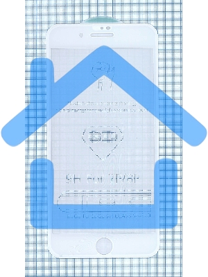 Защитное стекло 6D для Apple iPhone 7/8 Plus белый