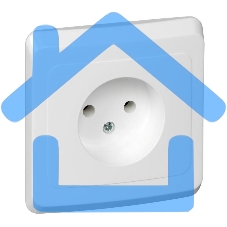 Розетка 1-м СП Этюд 16А IP20 без заземл. бел. SchE PC16-001B