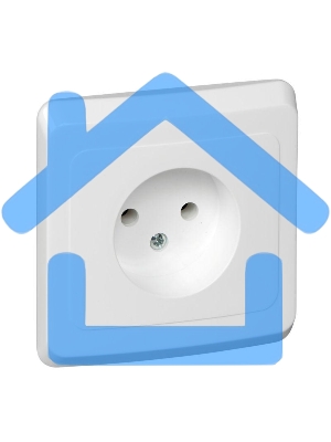 Розетка 1-м СП Этюд 16А IP20 без заземл. бел. SchE PC16-001B