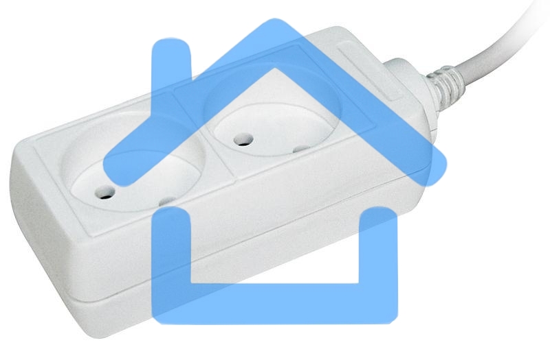 Удлинитель 2х3м без заземл. 10А IP20 У2 2P 2х0.75 ИЭК WYP10-06-02-03-N