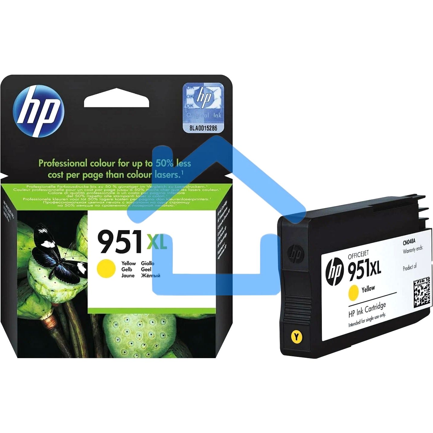 Картридж струйный HP 951XL CN048AE желтый для HP OJ Pro 8100/8600 (1500стр.)