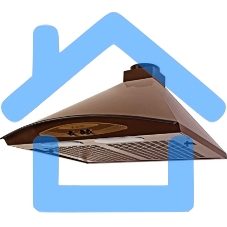 Вытяжка каминная Gefest ВВ 1 К17 коричневый/золотистый, 60 см, 180 куб. м/ч, 64 дБ