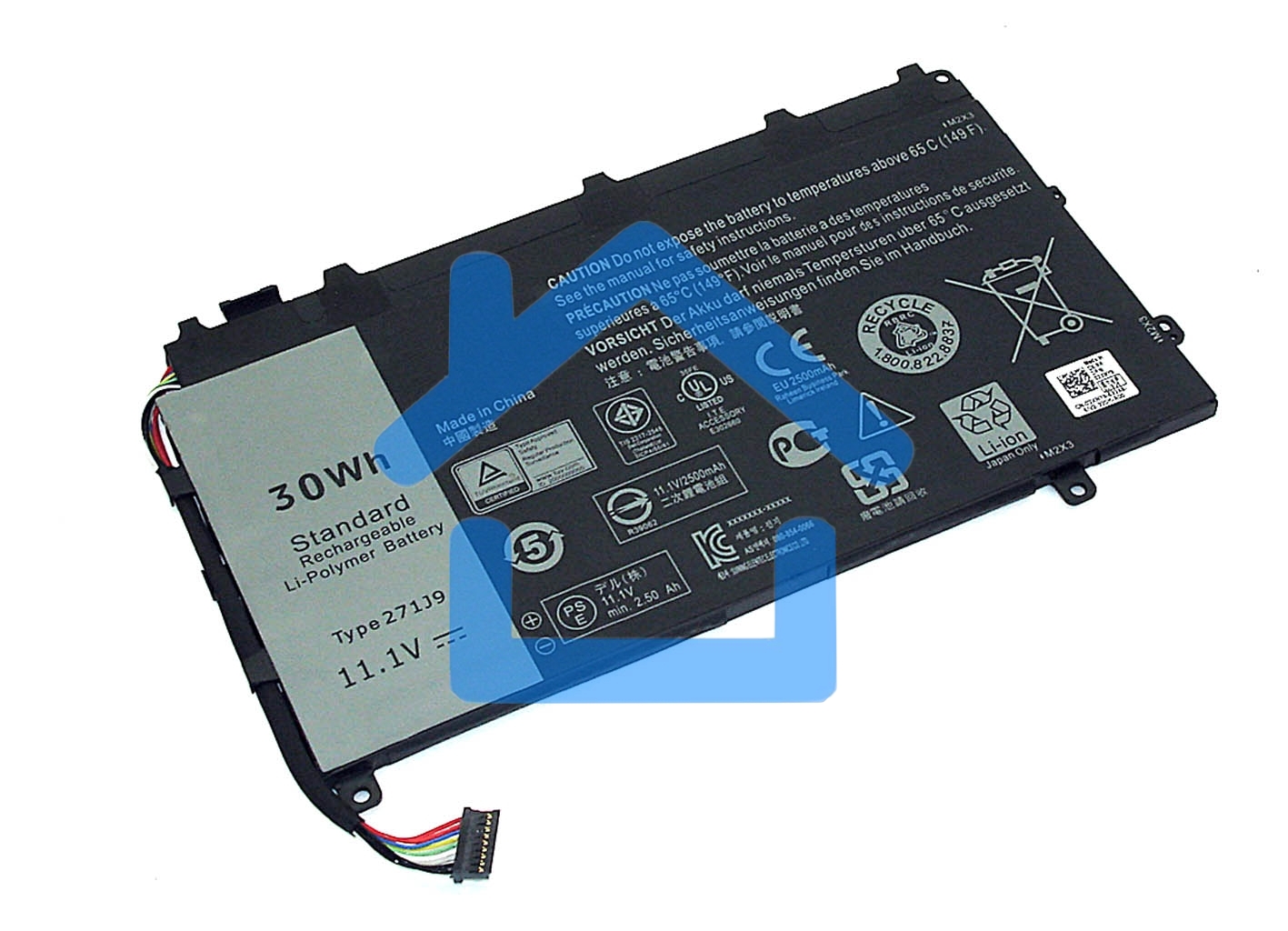 Аккумуляторная батарея для ноутбука Dell Latitude 13 7000 11.1V 2700mA 30Wh