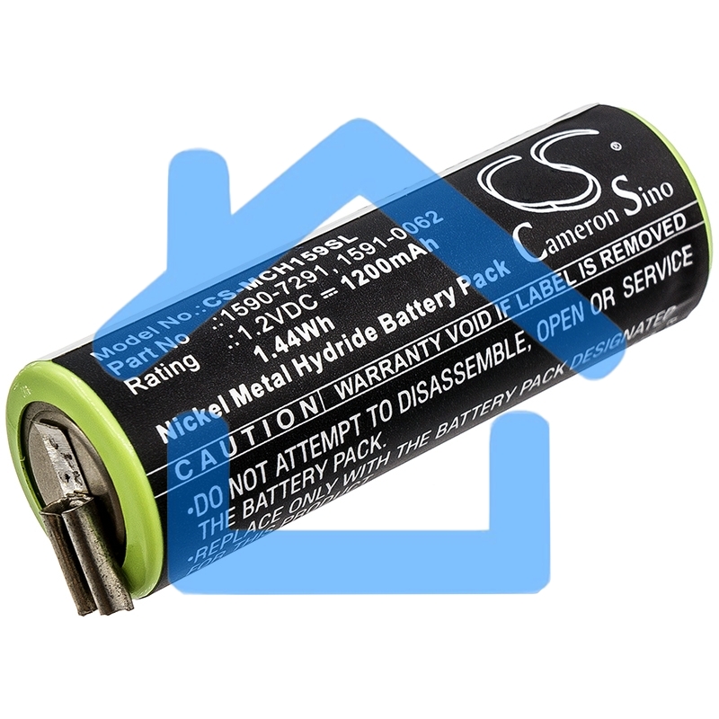Аккумулятор CameronSino CS-MCH159SL для Moser ChroMini 1591 1200mAh, 1.2V, Ni-MH