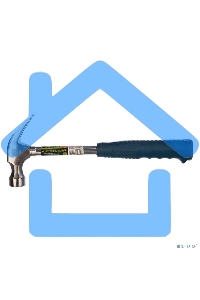 Молоток-гвоздодер,металлическая трубчатая обрезиненная рукоятка, вес 450гр., боек 27мм Сибртех