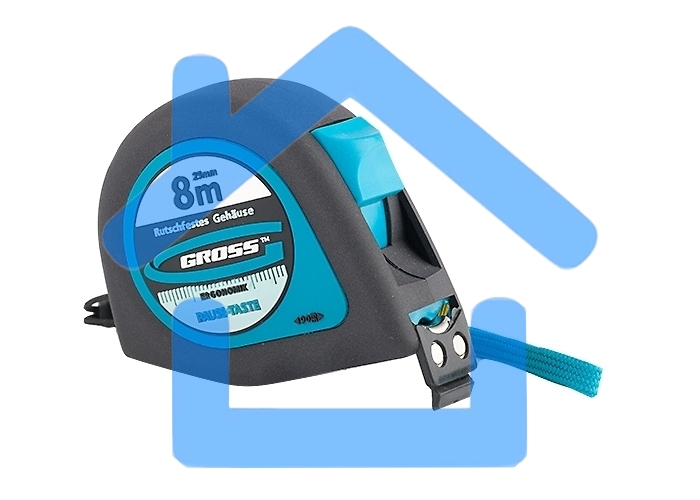 Рулетка GROSS 31104''ergonomisch'' 8м x 25мм магнитный обрезиненный зацеп