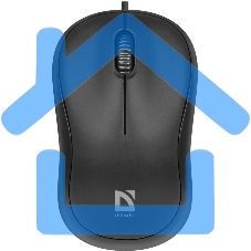 Мышь проводная Defender Patch MS-759 черный, 1000 dpi, USB, кнопки - 3