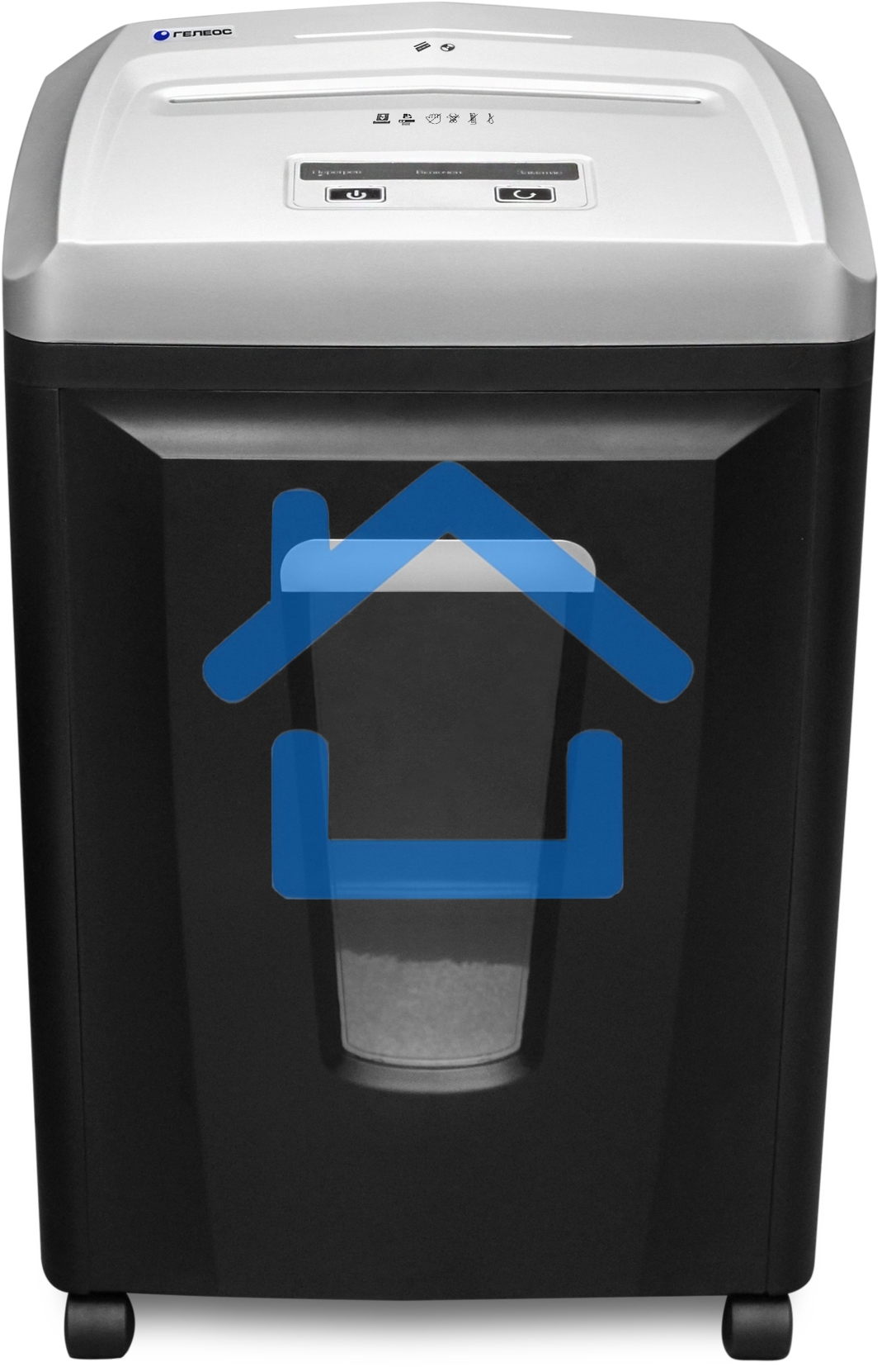 Шредер ГЕЛЕОС УП21-7+фрагменты 0,8х 1 мм., 23 литра, 7 листов, класс секретности P-7.