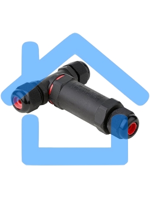 Коннектор кабельный Т-образный (клеммник 3PIN) IP68 FreeTools EKF plc-uac-cb3T