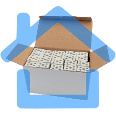 Клемма керамическая винтовая 10 мм² 2 пары контактов с крепежным отверстием (100 шт./уп.) Rexant