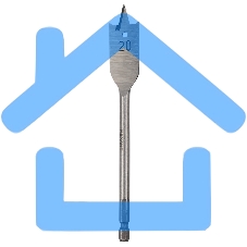 Сверло перовое по дереву 20х152 мм (шестигранный хвостовик) Kranz