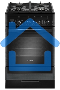 Плита газовая Gefest ПГ 5500-03 0044 черный, конфорок 4 шт, духовка 52 л, 50 см x 85 см x 58.5 см