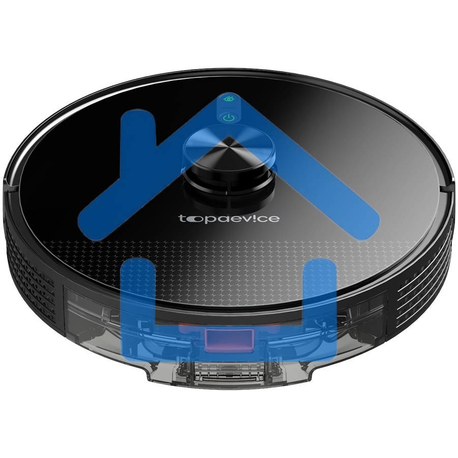 Робот-пылесос TopDevice TDSRC003_BK черный, 40 Вт, 2600 мА·ч Li-Ion, уборка влажная/сухая, пылесборник контейнер 0.4 л