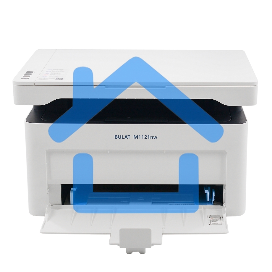 МФУ лазерное BULAT M1121nw, ((A4, лазерное МФУ, ч/б, печать/скан/копирование, 600dpi, 21ppm, 128Mb, процессор 1,2ГГц, сканирование 20 с/ лист А4, копирование до 21 стр/мин, вх. лоток 150л, вых. лоток 100л, бумага 70-120г/м2, белый корпус, USB/LAN/WiFi, на