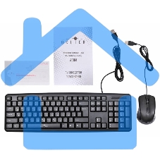 Комплект клавиатура + мышь Oklick 600M черный USB