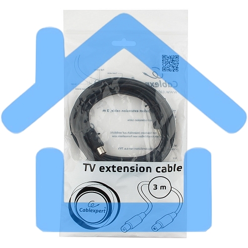 Кабель телевизионный Cablexpert, CCV-515-3M, Coaxial M/F, 3м