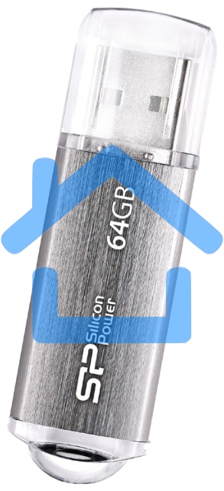 Флешка USB Silicon Power USB 64 Gb Ultima II SP064 GbUF2M01V1S USB 2.0, Silver