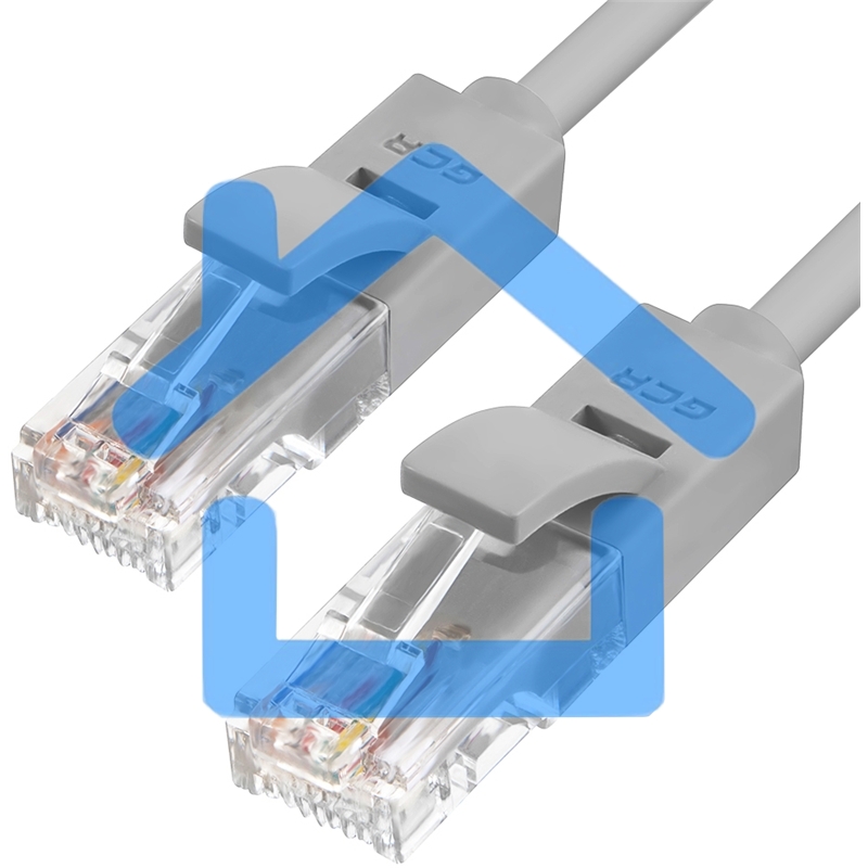 Патч-корд Greenconnect Патч-корд UTP прямой ethernet 10.0m кат.5е, RJ45, литой (Серый) (GCR-LNC03-10.0m)