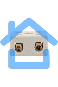 Клемма керамическая винтовая 10 мм² 2 пары контактов с крепежным отверстием (100 шт./уп.) Rexant