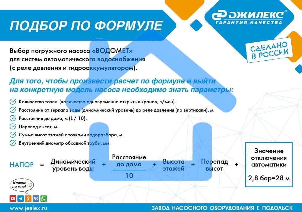 Насос скважинный центробежный ВОДОМЕТ 3Д 55/70