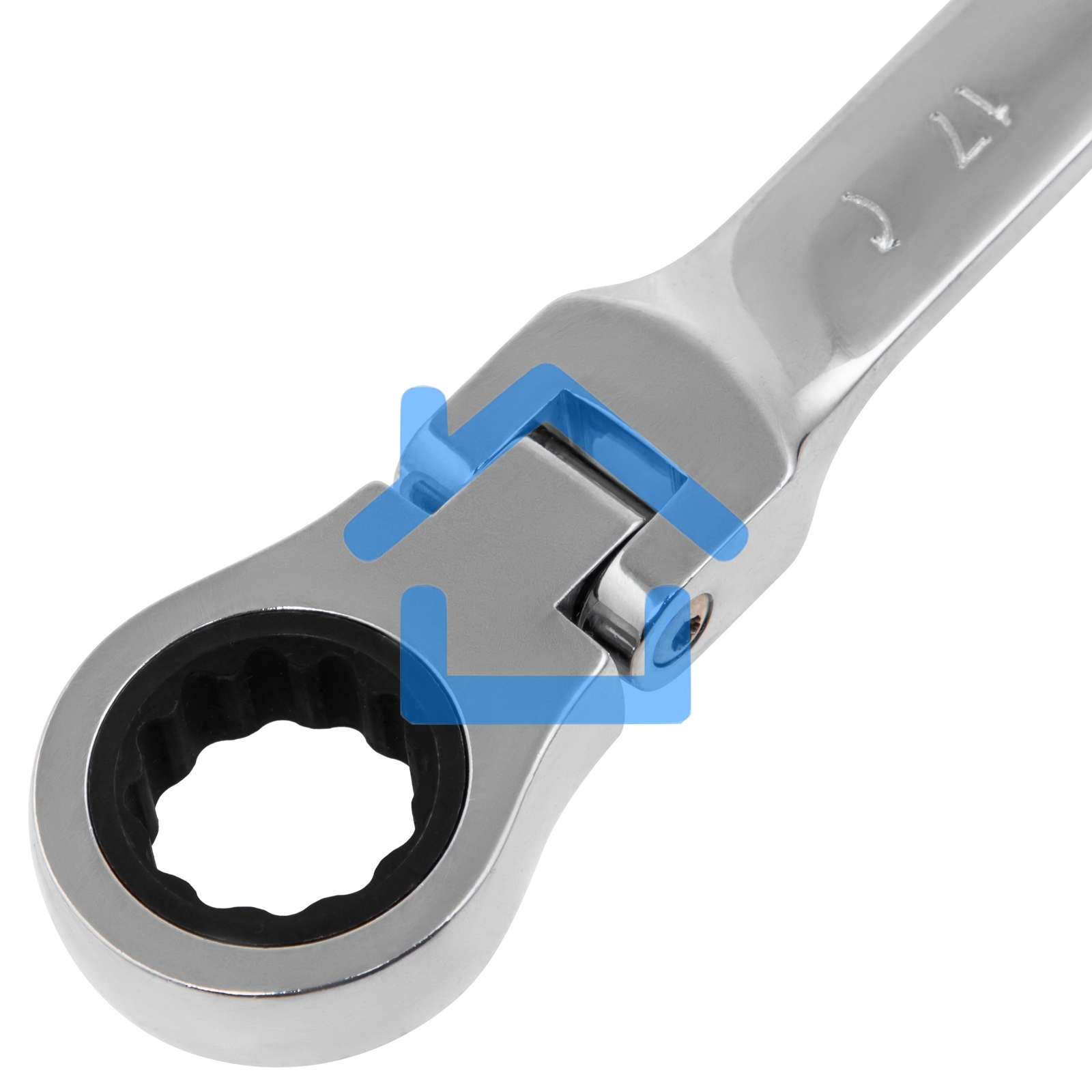 Набор ключей Matrix комбинированных, трещоточных шарнирных 8шт