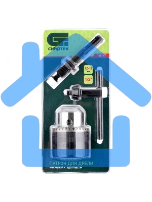 Патрон для дрели ключевой СИБРТЕХ 1,5–13 мм 168177