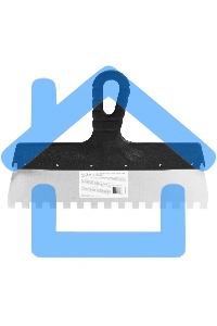 Шпатель Sparta из нержавеющей стали, 300 мм, зуб 10х10 мм, пластмассовая ручка 85130