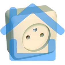 Розетка 1-м ОП Этюд 16А IP20 без заземл. крем. SchE PA16-001K