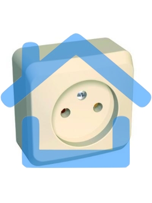 Розетка 1-м ОП Этюд 16А IP20 без заземл. крем. SchE PA16-001K