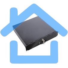 Полка (ящик) для документации 2U (ТСВ-Д-2U.450-9005) черный