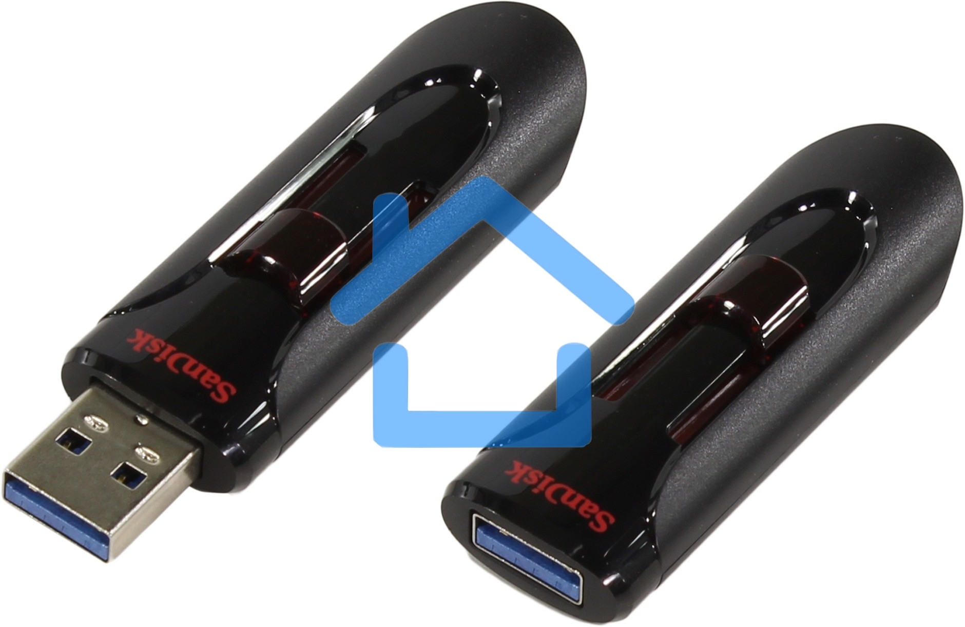 Флешка USB R/W Sandisk 128Gb Cruzer Glide SDCZ600-128G-G35 USB3.0 черный/красный