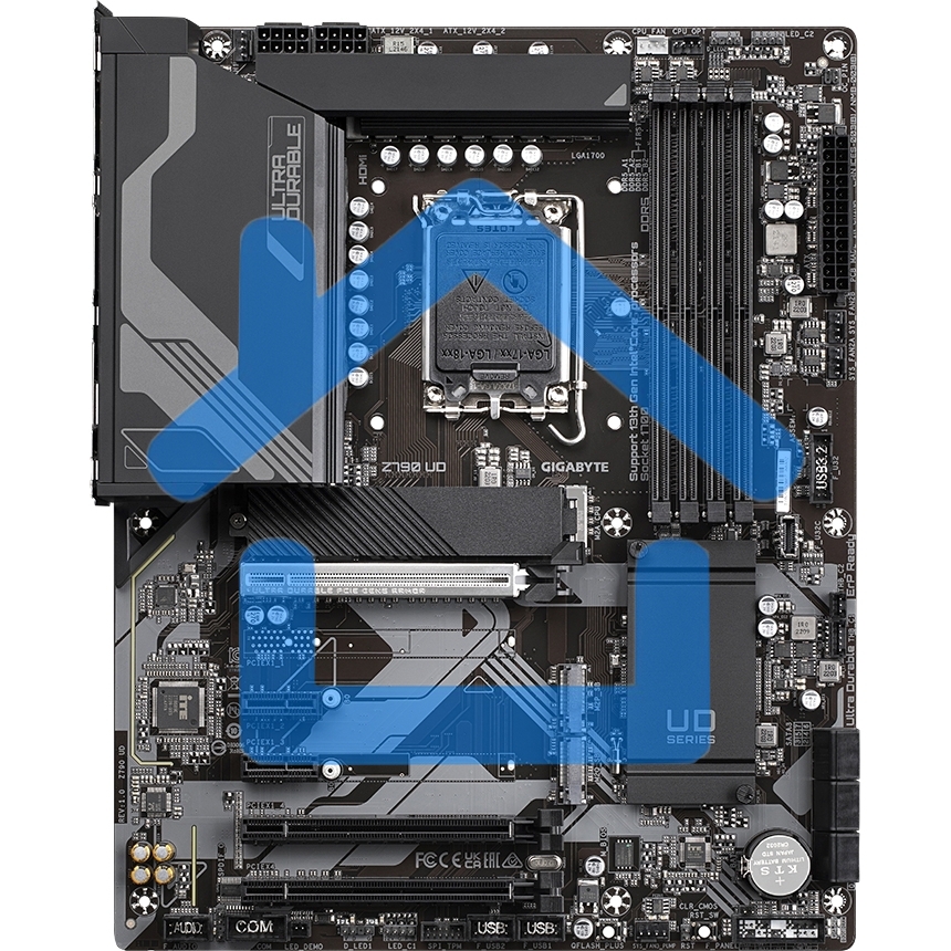 Материнская плата Gigabyte Z790 UD, LGA 1700, Intel Z790, 4xDDR5, 6xSATA, 3xM.2, 1xPCI-E 5.0 x16, 1xPCI-E 4.0 x4, 1xPCI-E 3.0 x1, 1xHDMI, 1xDP, 1x 2.5Gb LAN, 4xUSB-A 2.0, 4xUSB-A 3.2 Gen 1, 1xUSB-A 3.2 Gen 2, 1xUSB-C 3.2 Gen 2x2, 7.1, ATX
