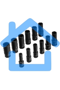 Набор ударных глубоких шестигранных торцевых головок 1/2
