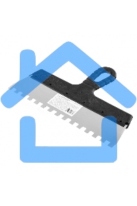 Шпатель Sparta из нержавеющей стали, 300 мм, зуб 10х10 мм, пластмассовая ручка 85130