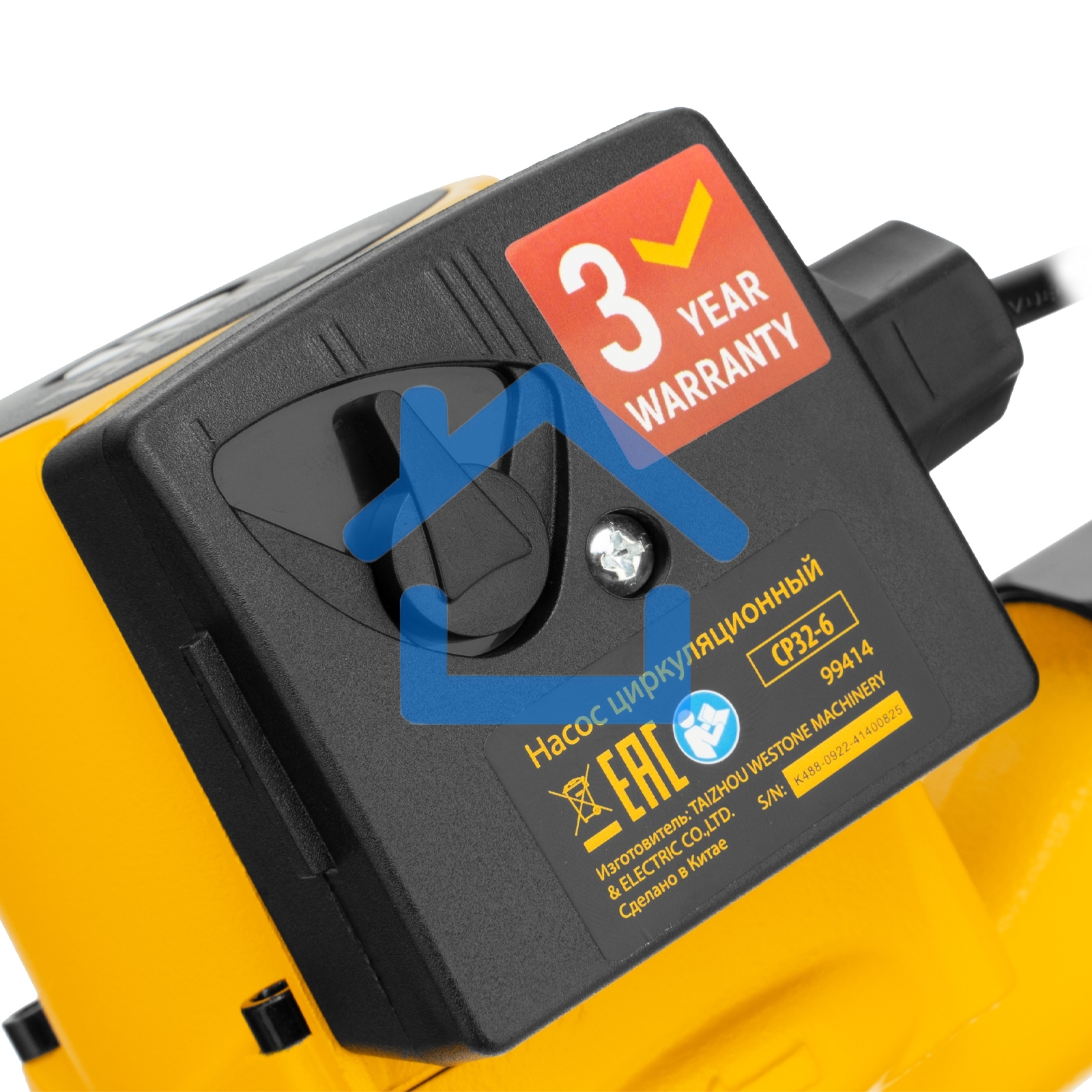 Циркуляционный насос CP32-6, напор 6 м, 70 л/мин, 1 м кабель, монт. длина 180 мм Denzel