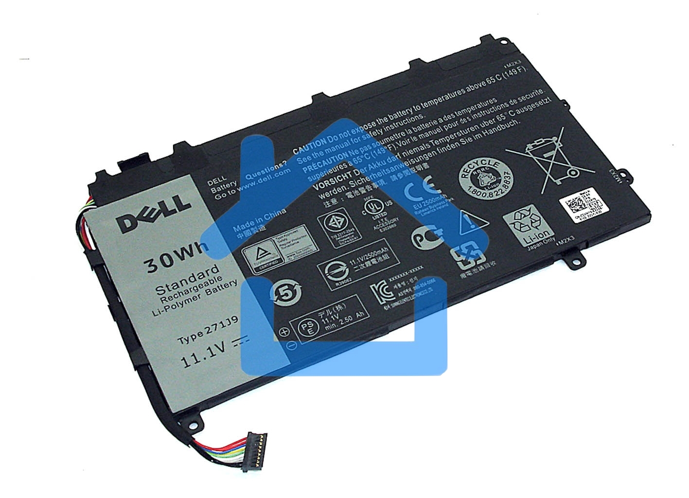 Аккумуляторная батарея для ноутбука Dell Latitude 13 7000 11.1V 2700mA 30Wh