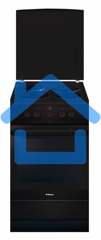Плита электрическая Hansa FCEB53000 коричневый, конфорок 4 шт, духовка 69 л, 50 см x 85 см x 60 см