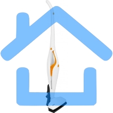 Пылесос вертикальный/ручной Mystery MVC-1118 белый/оранжевый, питание от аккумулятора, 300 Вт, уборка сухая, пылесборник 0.5 л, работа от АКБ max 30 мин