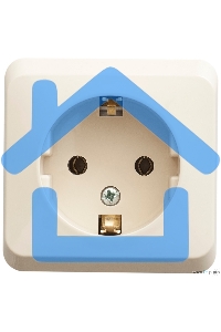 Розетка 1-м ОП Этюд 16А с заземл. крем. SchE PA16-003K