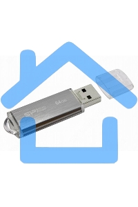 Флешка USB Silicon Power USB 64 Gb Ultima II SP064 GbUF2M01V1S USB 2.0, Silver