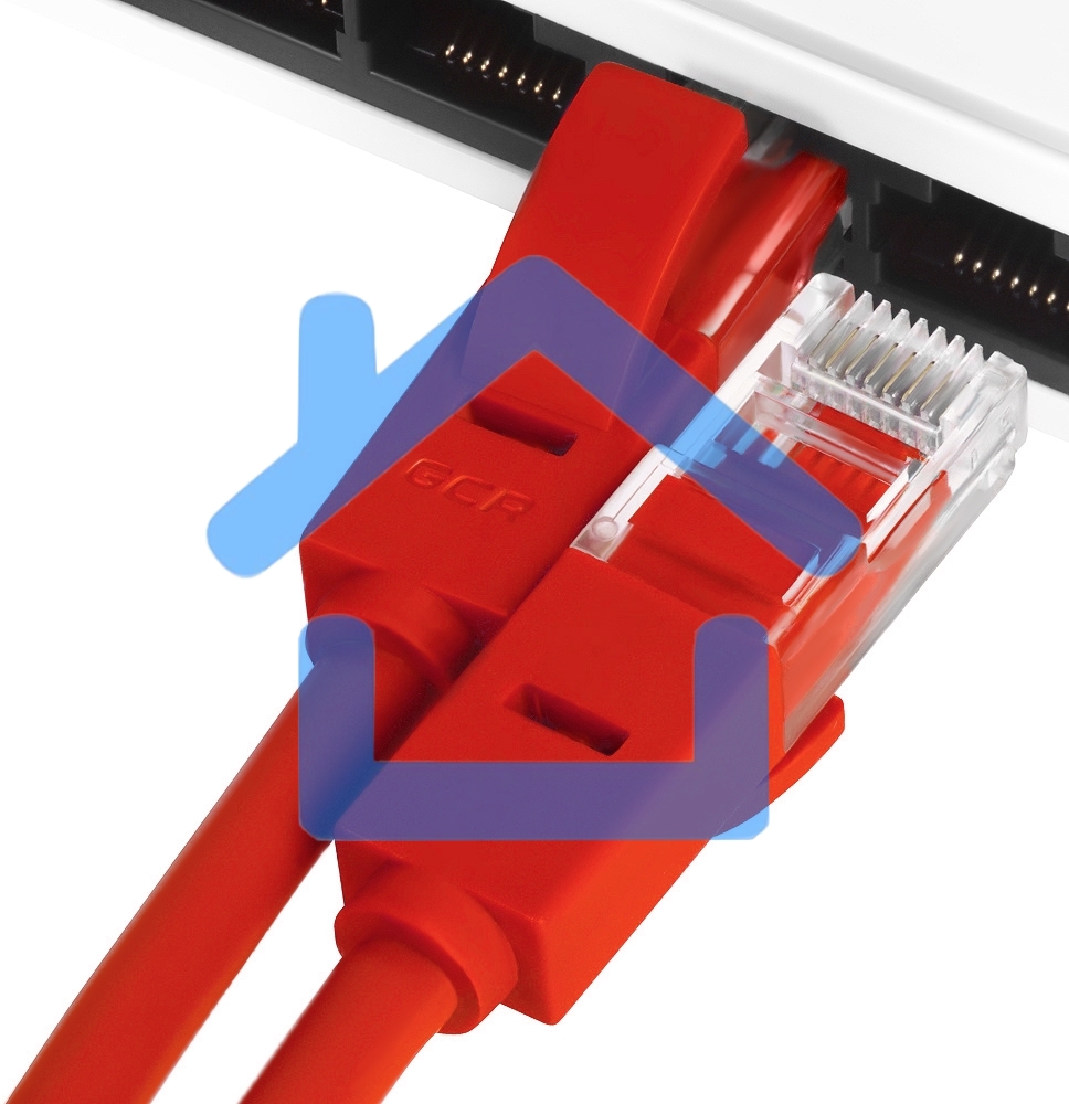 Патч-корд Greenconnect Патч-корд UTP прямой 1.5 m AWG24 кат.5е,  RJ45,  медь, литой (Красный), пластик пакет (GCR-LNC04-1.5m)