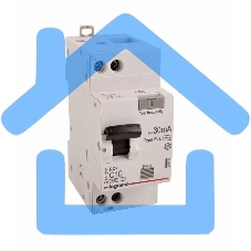 Выключатель автоматический дифференциального тока 1п (1P+N) C 10А 30мА тип AC 6кА RX3 Leg 419397