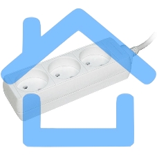 Удлинитель 3х3м без заземл. 10А IP20 У3 2P ИЭК WYP10-06-03-03-N