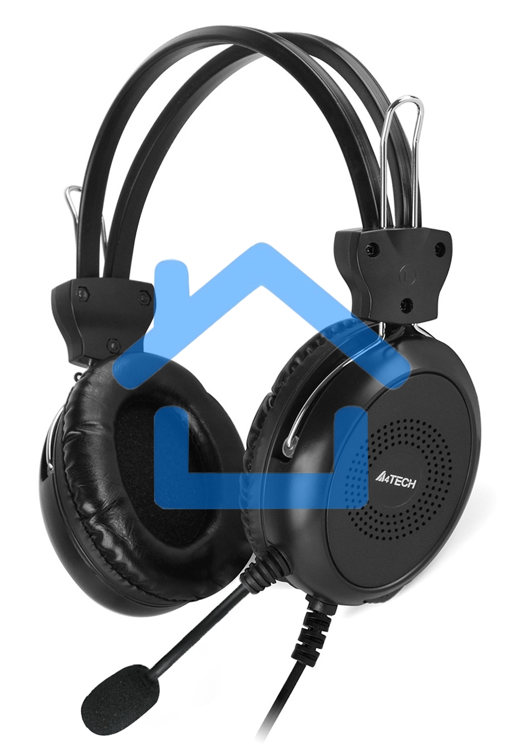 Наушники с микрофоном A4Tech HU-30 черный 2м накладные USB оголовье