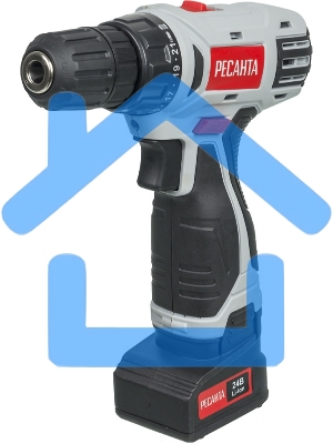 Дрель-шуруповерт Ресанта ДА-24-2ЛК 75/14/7, Аккумуляторная, 24В, 2 АКБ, Кейс