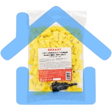 Соединительный изолирующий зажим Rexant с лепестками СИЗ-11 ø 9,8 мм (0,75-6 мм²), желтый (100 шт./уп.)