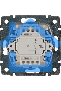 Механизм выключателя 1-кл. СП Valena 10А IP31 с зел. инд. бел. Leg 774410
