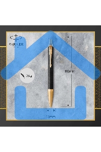 Ручка шариковая Parker IM Premium K323 (CW1931667) Black GT M, синие чернила, подарочная коробка