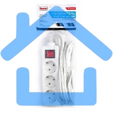 Сетевой удлинитель Buro BU-PS3.5/W 5м (3 розетки) белый (пакет ПЭ)