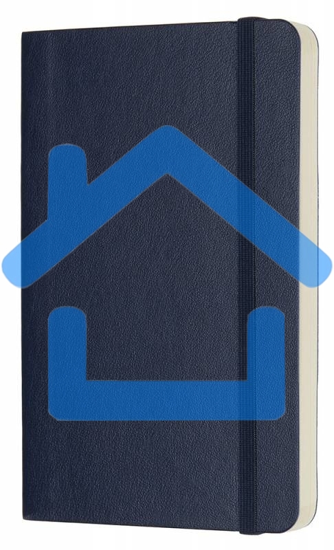 Блокнот Moleskine CLASSIC SOFT QP613B20 Pocket 90x140мм, 192 страниц, нелинованный, мягкая обложка, фиксирующая резинка, синий сапфир